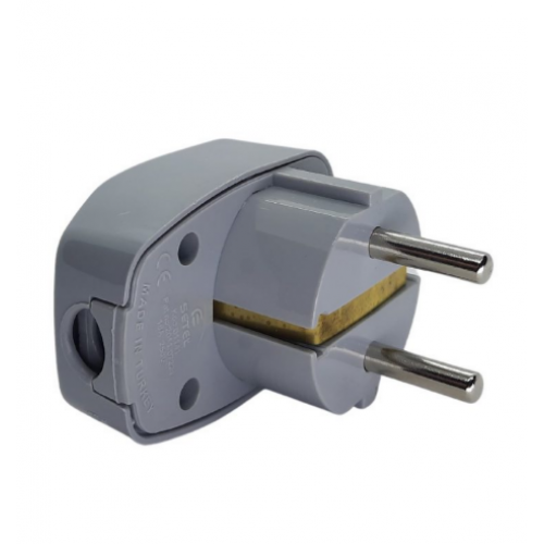 Anahtarlı Topraklı Erkek Fiş Gri