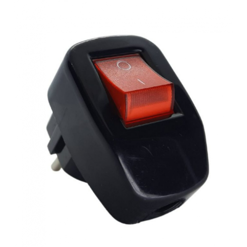 Anahtarlı Topraklı Erkek Fiş Siyah