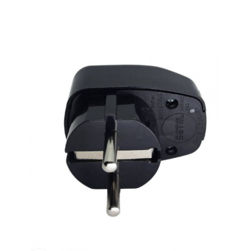 Anahtarlı Topraklı Erkek Fiş Siyah