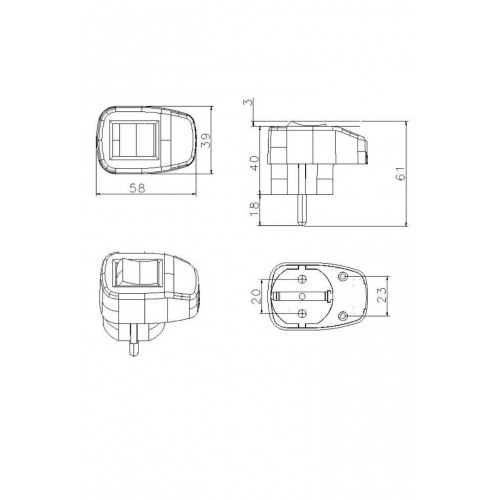Anahtarlı Topraklı Erkek Fiş Sembollü