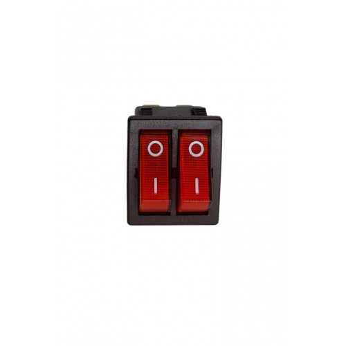 İkili Işıklı 5 Ayaklı Anahtar Kahverengi/Kırmızı (O-I)