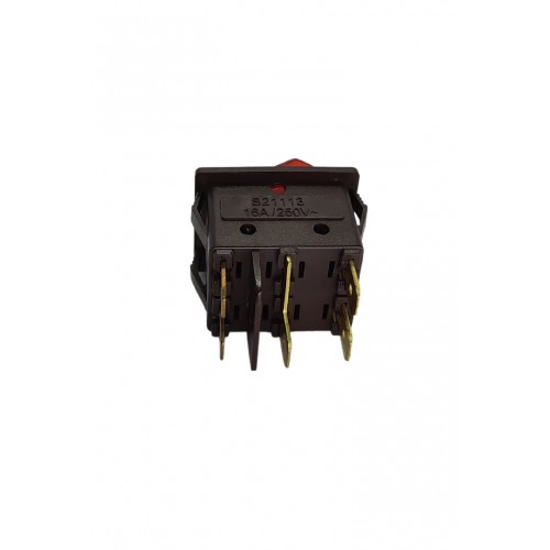 İkili Işıklı 5 Ayaklı Anahtar Kahverengi/Kırmızı (O-I)