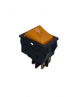 Geniş Işıklı Anahtar Siyah/Turuncu (Ampul)