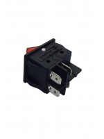 Geniş Işıklı Anahtar Siyah/Kırmızı Gümüş Kaplı (O-I)