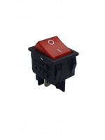 Geniş Işıklı Anahtar Siyah/Kırmızı Gümüş Kaplı (O-I)