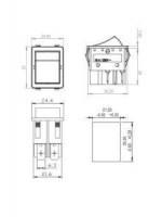 Geniş Işıklı Anahtar Siyah/Kırmızı (O-I)