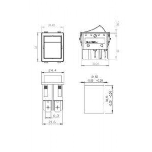 Geniş Işıklı Anahtar Beyaz/Turuncu (O-I)