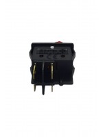 Geniş Işıklı Anahtar Siyah/Kırmızı (Ampul)