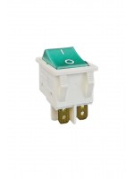 Geniş Işıklı Anahtar Beyaz/Yeşil (O-I)