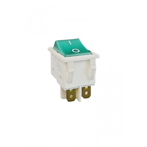 Geniş Işıklı Anahtar Beyaz/Yeşil (O-I)