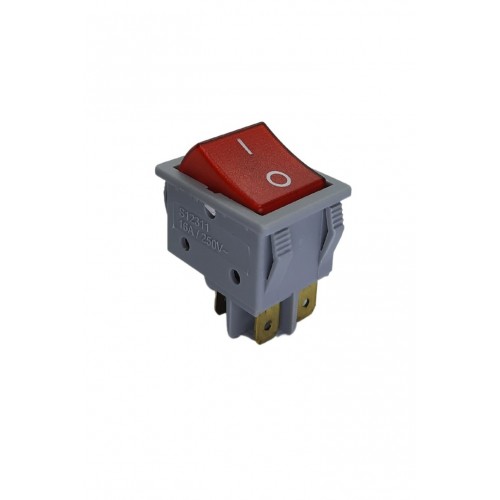 Geniş Işıklı Anahtar Gri/Kırmızı (O-I)