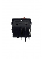 Geniş Işıklı Anahtar Siyah/Kırmızı Gümüş Kaplı (O-I)