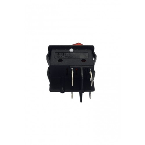 Geniş Işıklı Anahtar Siyah/Kırmızı Gümüş Kaplı (O-I)