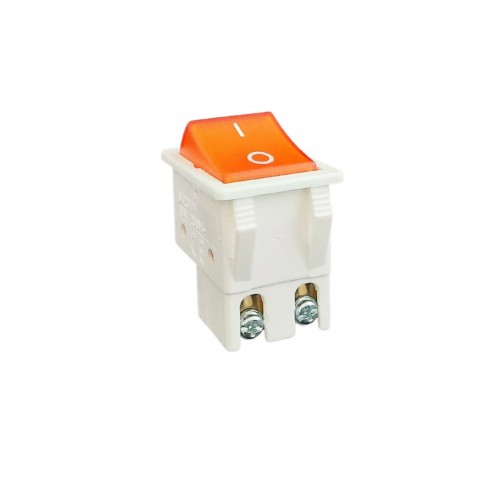 4 Vidalı Geniş Işıklı Anahtar Beyaz/Turuncu (O-I)