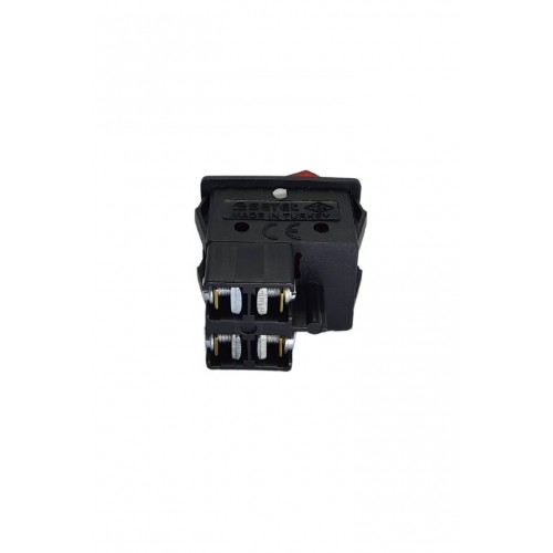 4 Vidalı Geniş Işıklı Anahtar Siyah/Kırmızı (O-I)