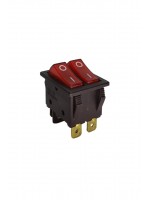 İkili Işıklı 5 Ayaklı Anahtar Kahverengi/Kırmızı (O-I)