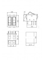 İkili Işıksız Anahtar 3 Ayaklı Beyaz/Kırmızı (O-I)