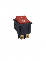 Geniş Işıksız Anahtar Siyah/Kırmızı (O-I)