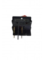 Geniş Işıksız Anahtar Siyah/Kırmızı (O-I)