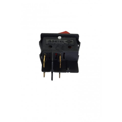 Geniş Işıksız Anahtar Siyah/Kırmızı (O-I)