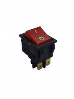 Geniş Işıklı Anahtar Siyah/Kırmızı (O-I)