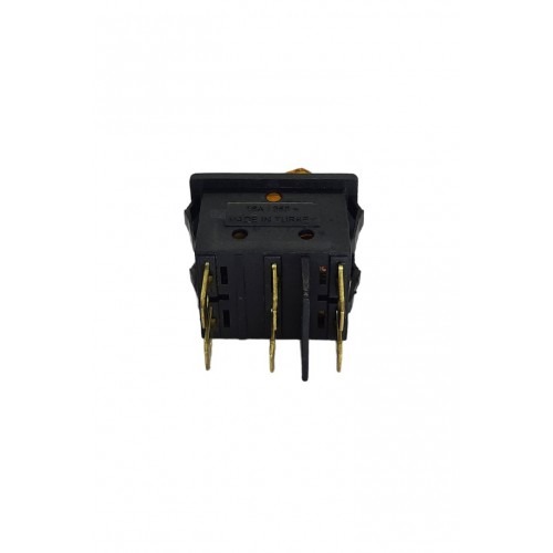 İkili Işıklı 5 Ayaklı Anahtar Siyah/Turuncu (O-I)