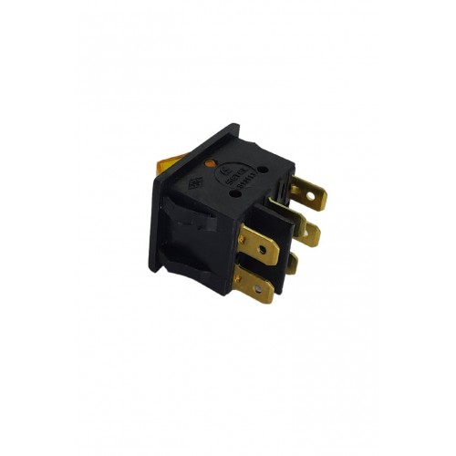 İkili Işıklı 5 Ayaklı Anahtar Siyah/Turuncu (O-I)