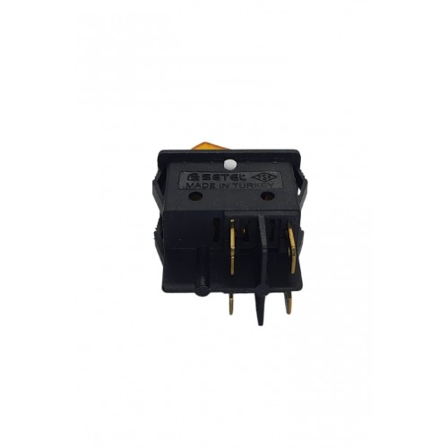 Geniş Işıklı Anahtar Siyah/Sarı (O-I)