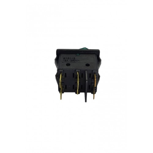 İkili Işıklı 5 Ayaklı Anahtar Siyah/Yeşil (O-I)