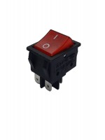 Geniş Işıklı Anahtar Siyah/Kırmızı Gümüş Kaplı (O-I)