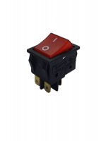 Geniş Işıklı Anahtar Siyah/Kırmızı (O-I)