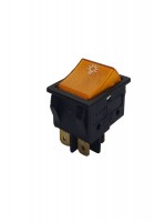 Geniş Işıklı Anahtar Siyah/Turuncu (Ampul)