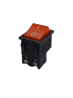 4 Vidalı Geniş Işıklı Anahtar Siyah/Turuncu (O-I)