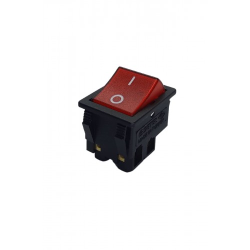 Klemensli Geniş Işıklı Anahtar Siyah/Kırmızı (O-I)