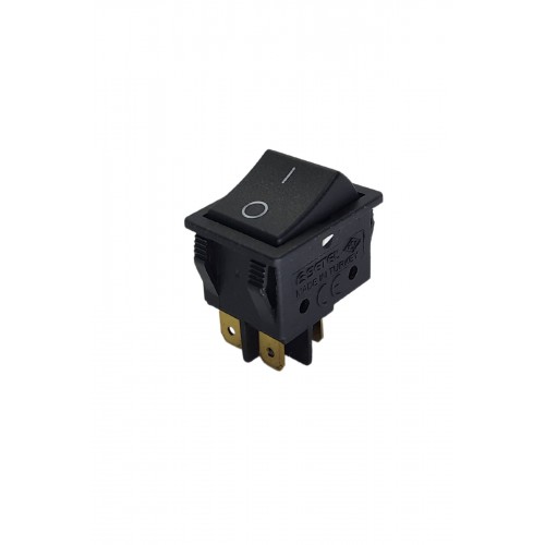 Geniş Işıksız Anahtar Siyah/Siyah (O-I)