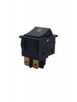 Geniş Işıksız Anahtar Siyah/Siyah (Kar)