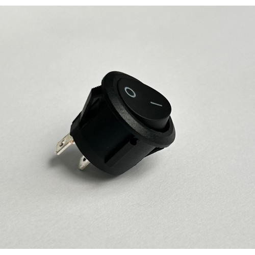 Yuvarlak Işıksız Anahtar 2 Ayaklı Siyah/Siyah